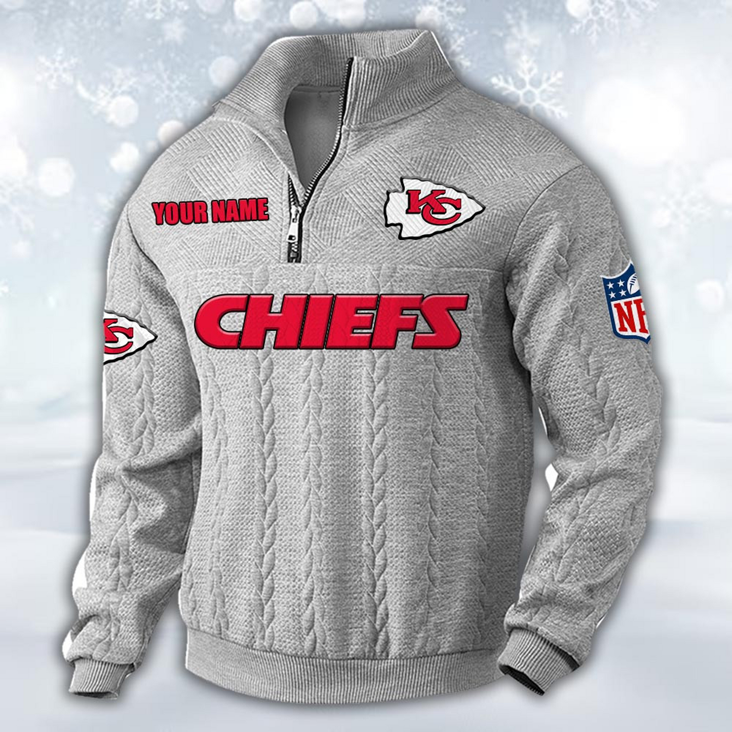 Premium KCC x NFL Cable Knit Quarter-Zip DATND TANTD