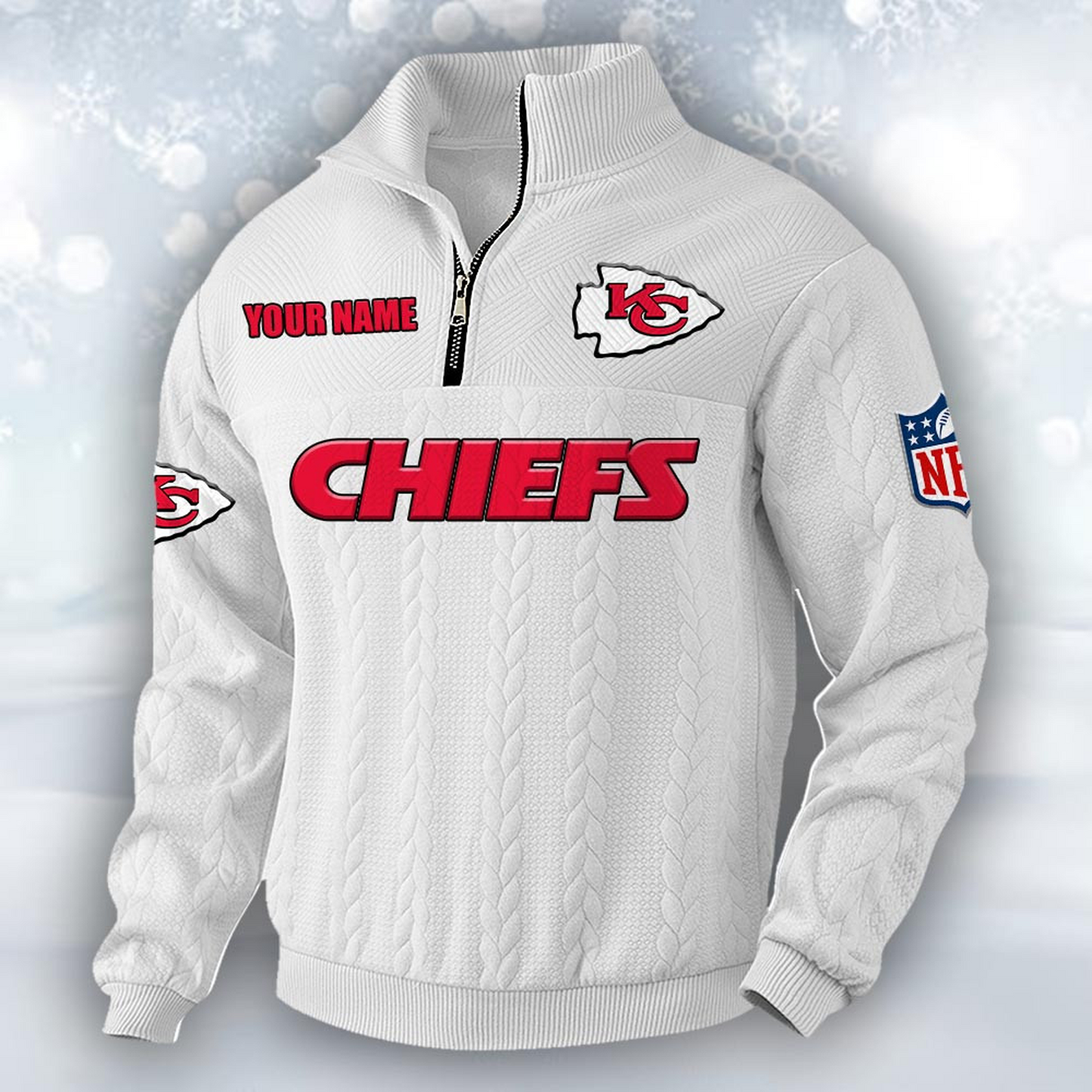 Premium KCC x NFL Cable Knit Quarter-Zip DATND TANTD