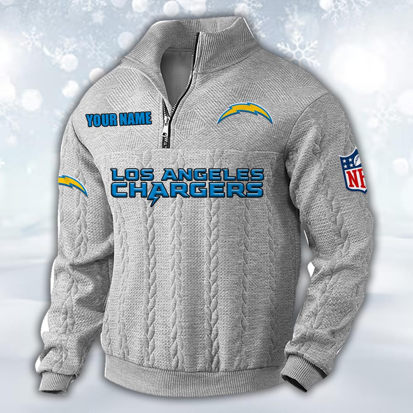Premium LAC x NFL Cable Knit Quarter-Zip DATND TANTD
