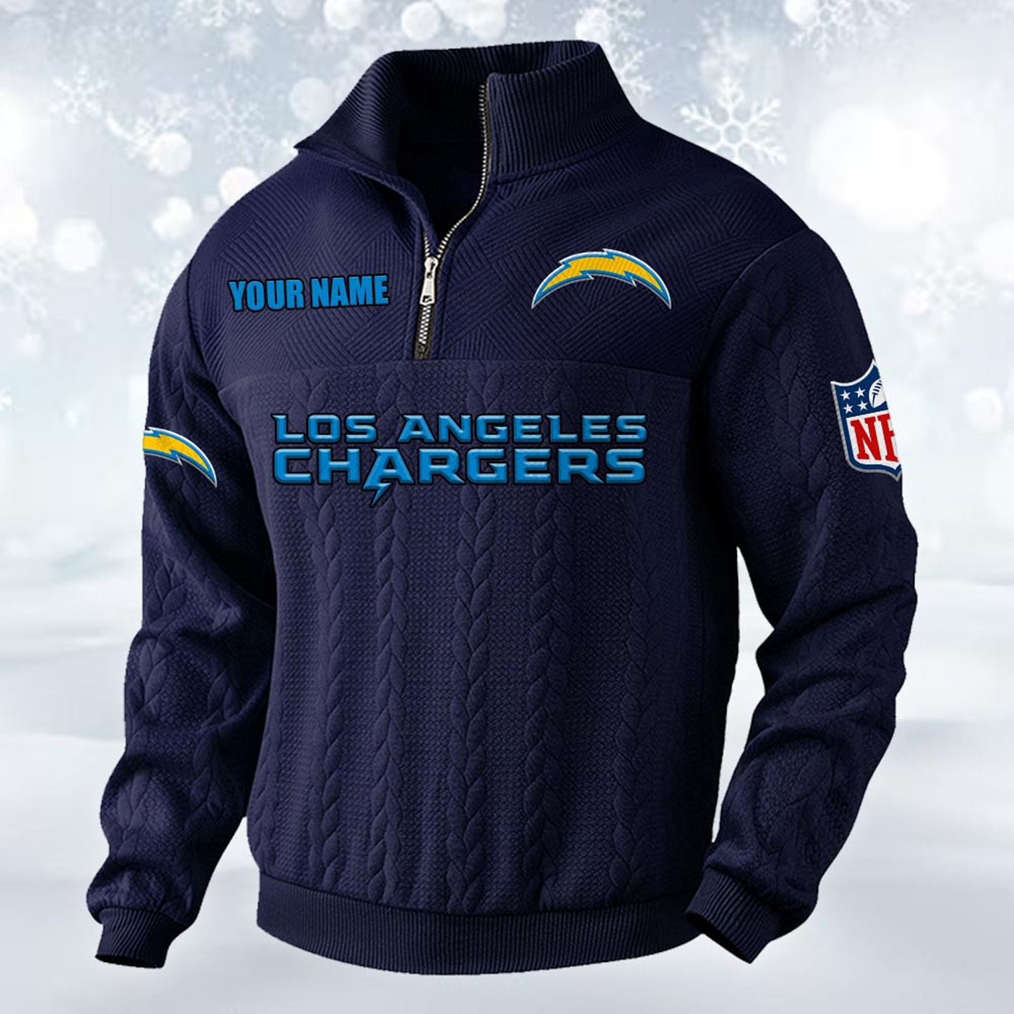 Premium LAC x NFL Cable Knit Quarter-Zip DATND TANTD