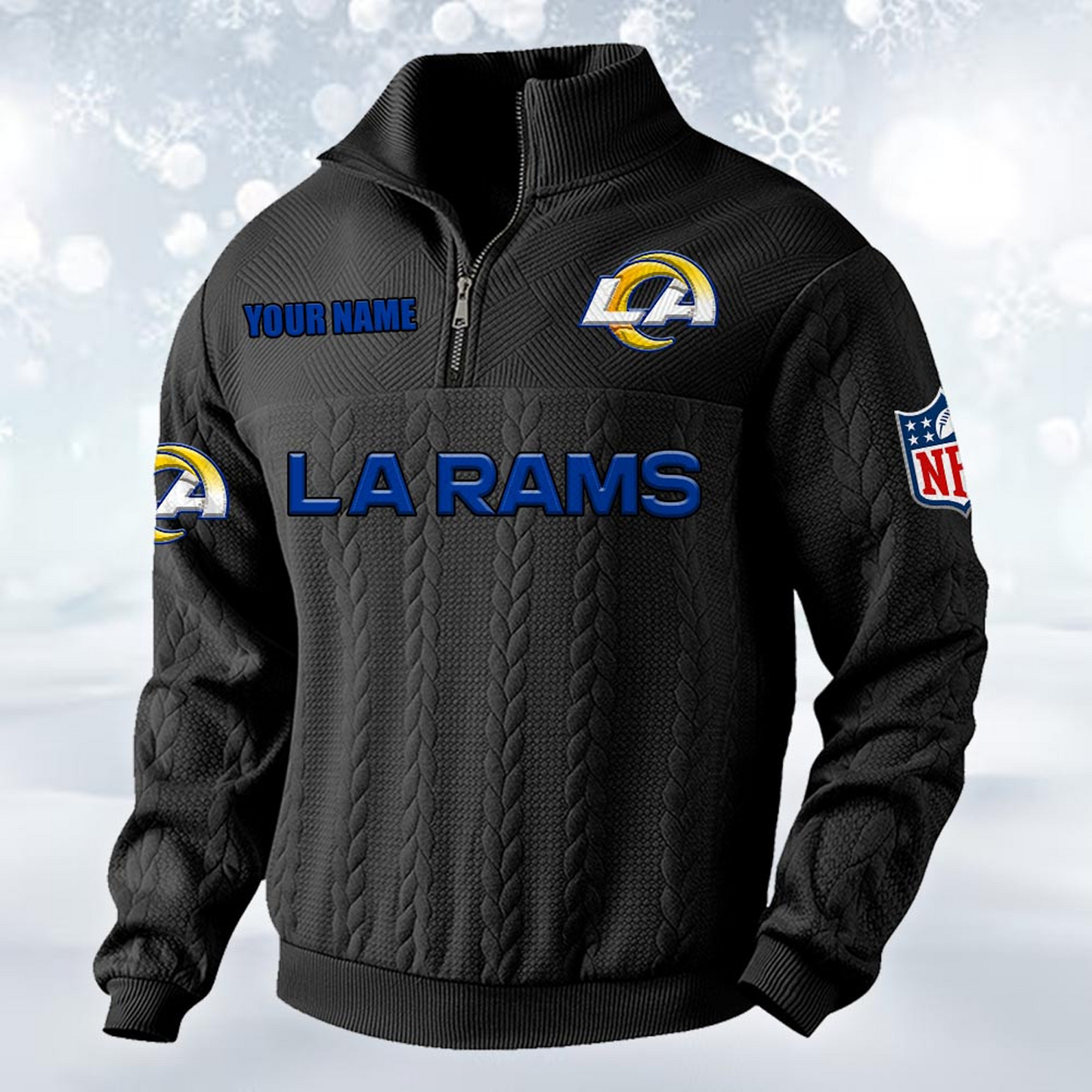 Premium LAR x NFL Cable Knit Quarter-Zip DATND TANTD