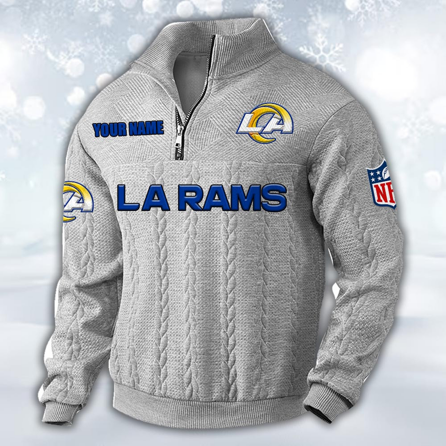 Premium LAR x NFL Cable Knit Quarter-Zip DATND TANTD