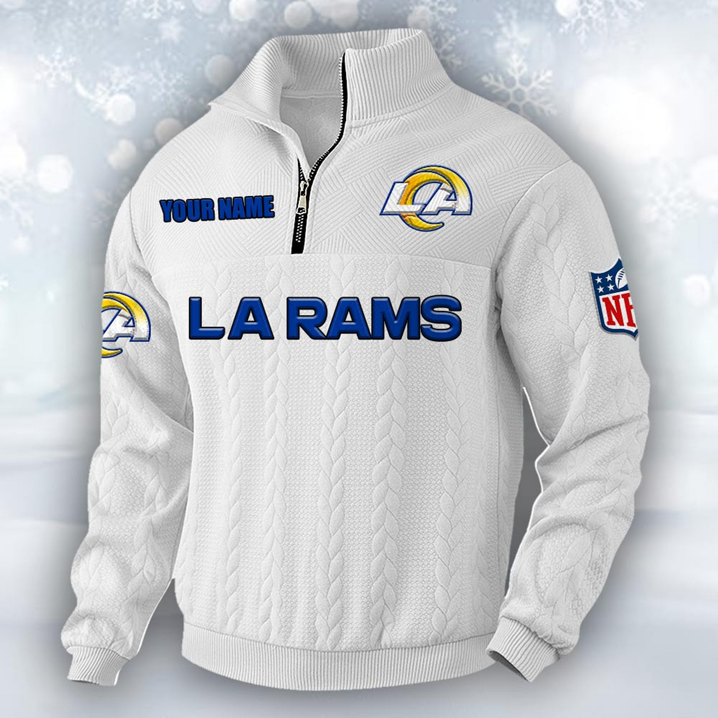 Premium LAR x NFL Cable Knit Quarter-Zip DATND TANTD