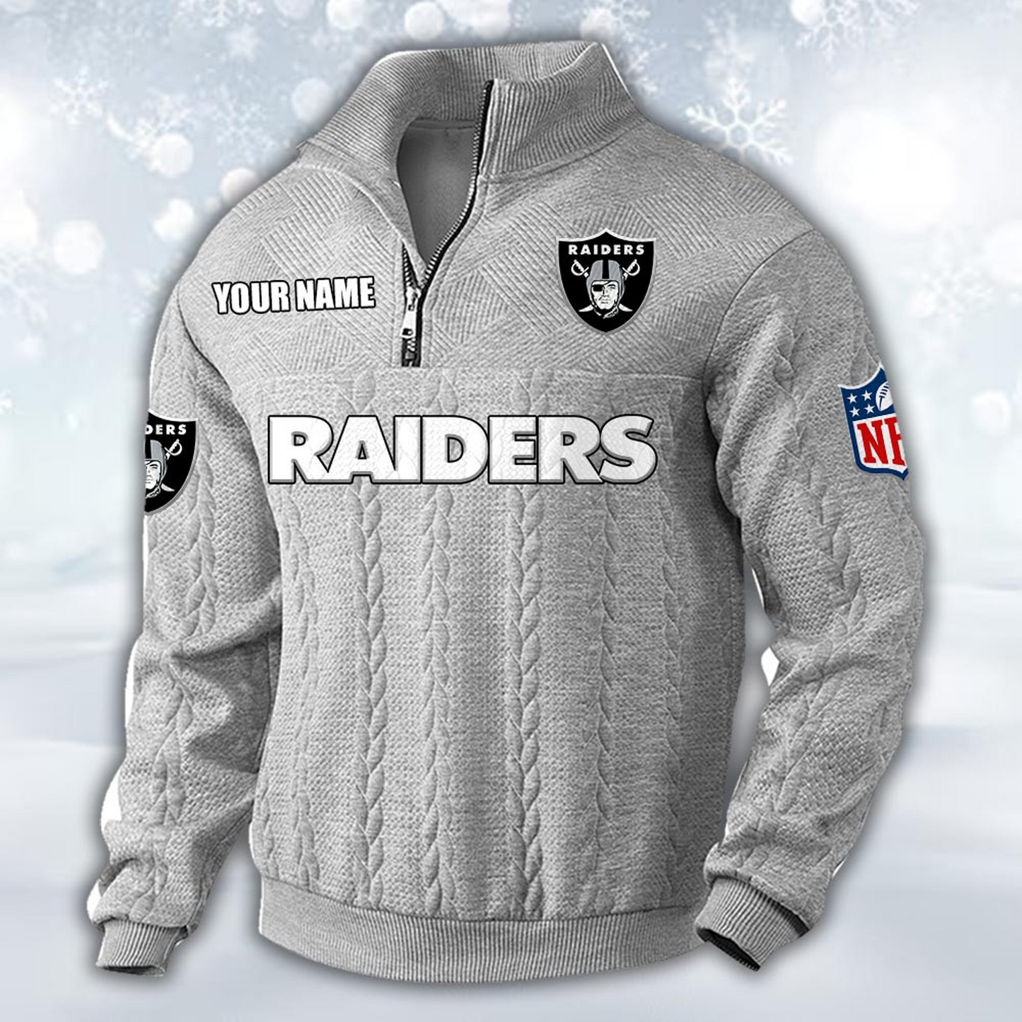 Premium LVR x NFL Cable Knit Quarter-Zip DATND TANTD
