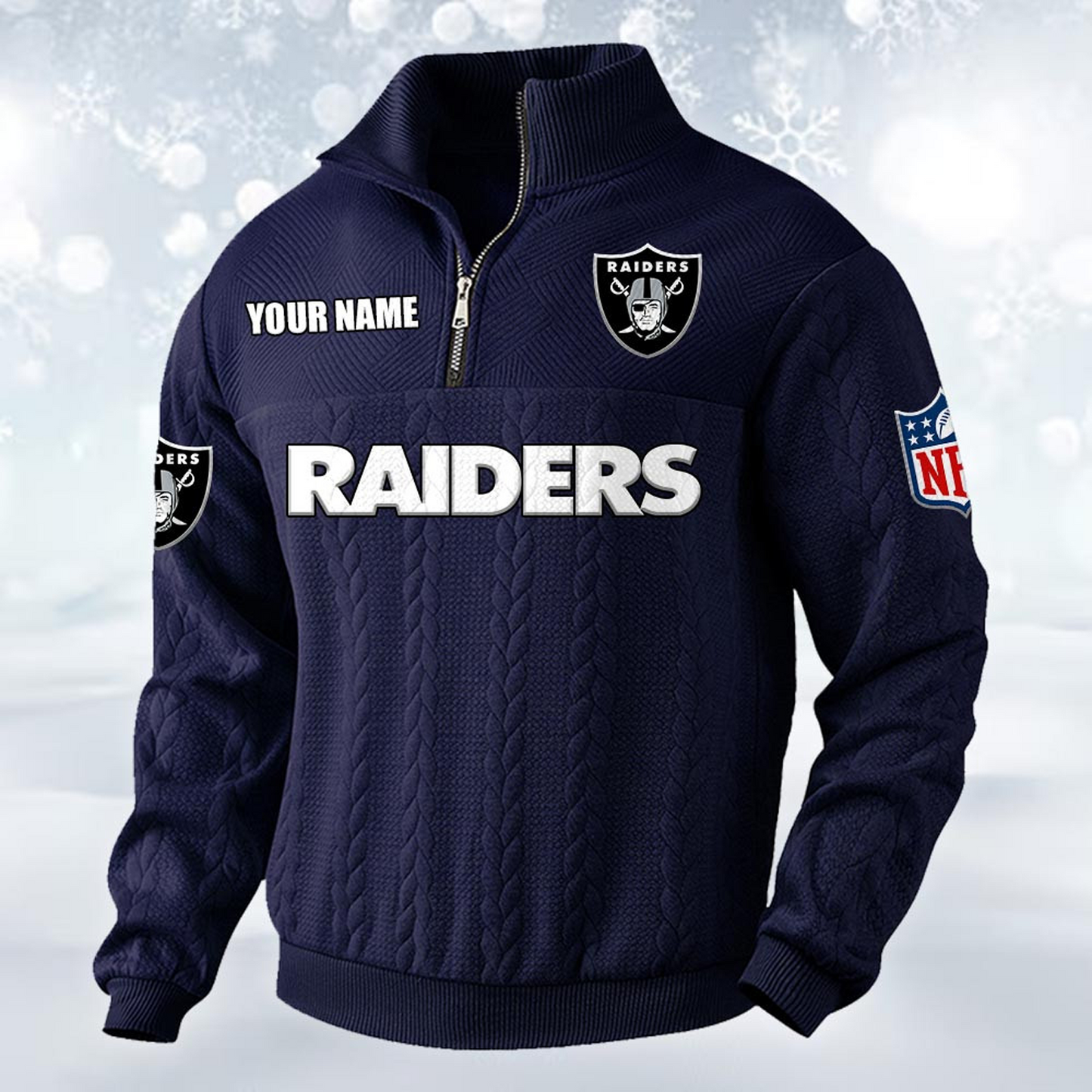 Premium LVR x NFL Cable Knit Quarter-Zip DATND TANTD