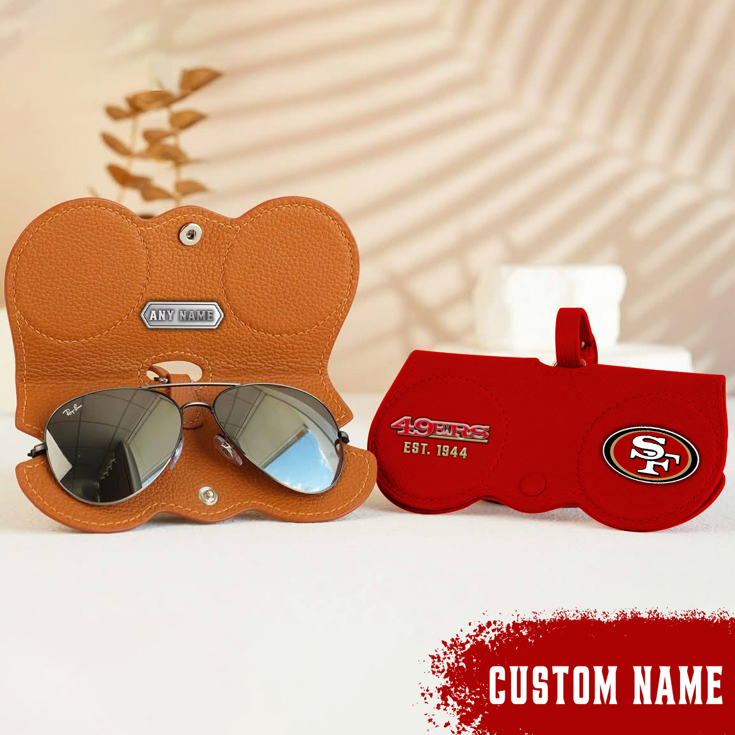 Premium Leather X SF CIN Folding Eyewear Case NDT TDT