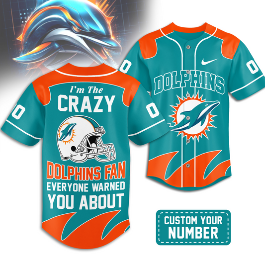 Premium MIA x NFL Crazy Football Fan Personalized Jersey DATND TANTD