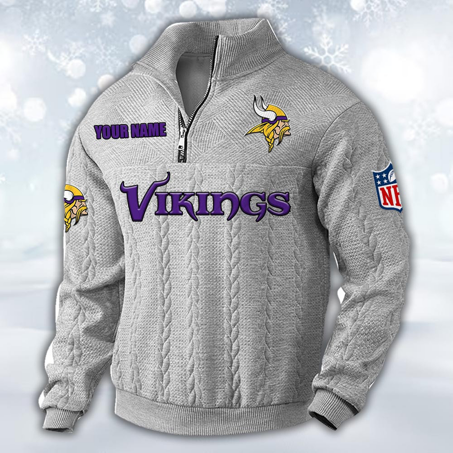 Premium MIN x NFL Cable Knit Quarter-Zip DATND TANTD