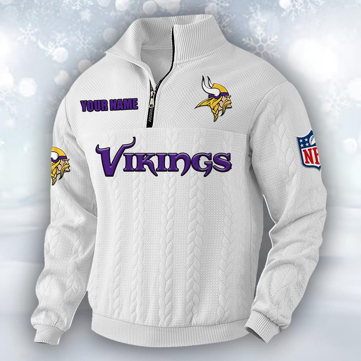 Premium MIN x NFL Cable Knit Quarter-Zip DATND TANTD