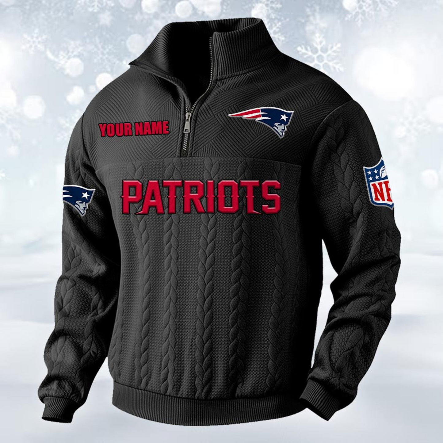 Premium NEP x NFL Cable Knit Quarter-Zip DATND TANTD