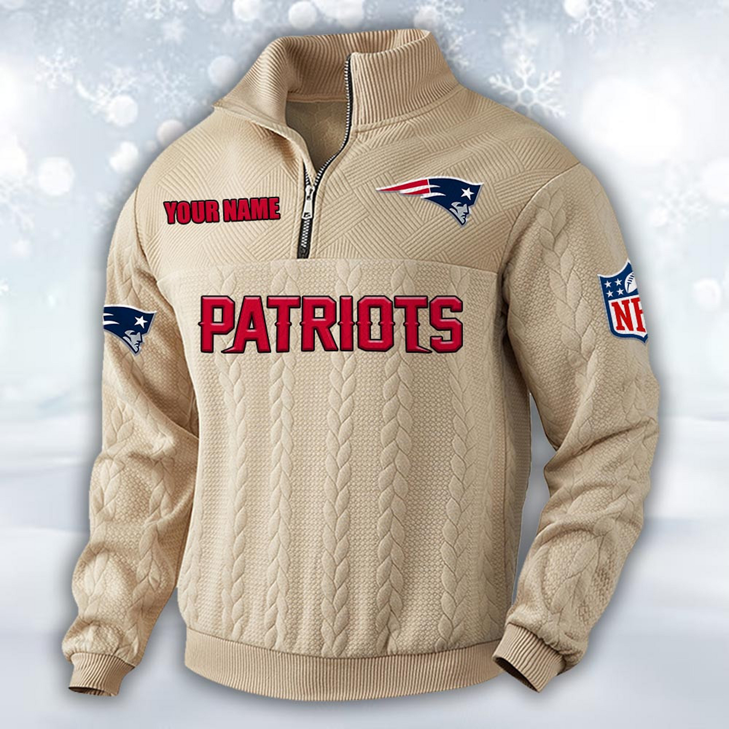 Premium NEP x NFL Cable Knit Quarter-Zip DATND TANTD