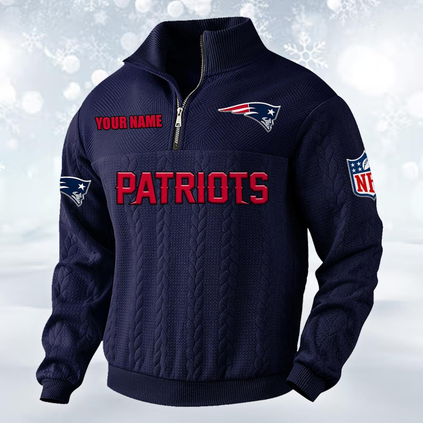 Premium NEP x NFL Cable Knit Quarter-Zip DATND TANTD
