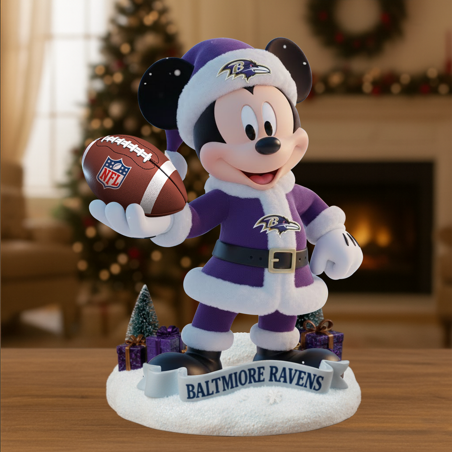 Premium NFL BAL x MIC Christmas Arcylic Plaque DATND TANTD