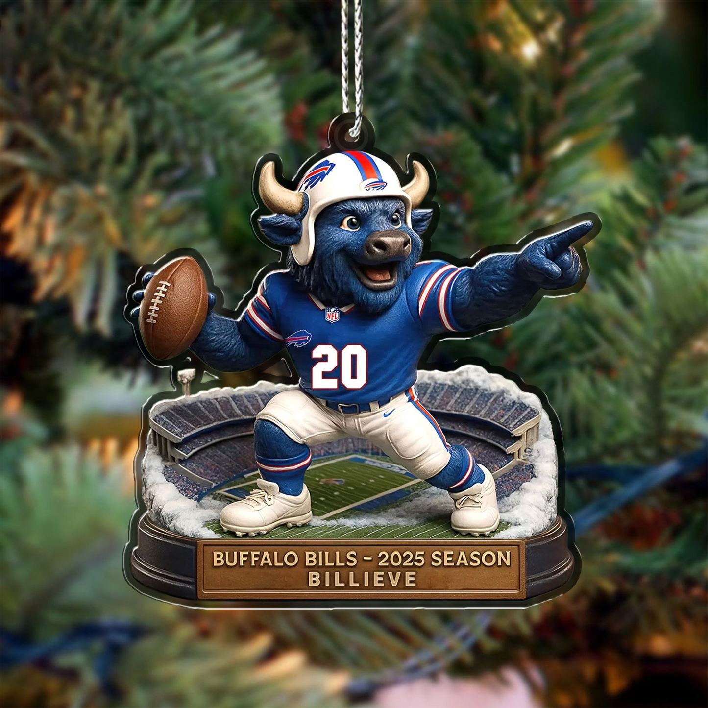 Premium NFL BUF Chrismast Ornament V4 NMD TTV