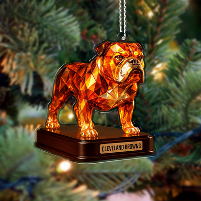 Premium NFL CLE Chrismast Ornament V4 NMD TTV