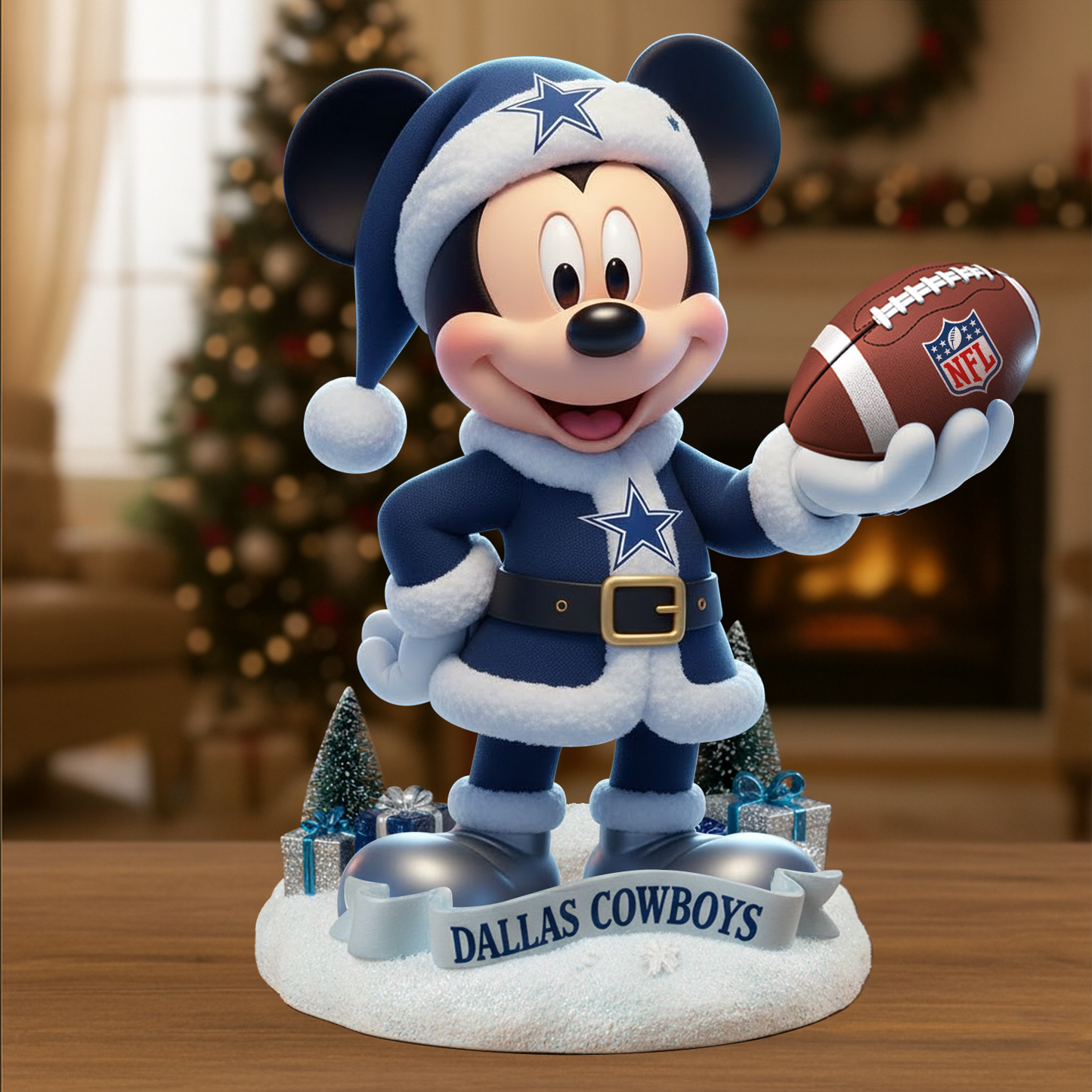 Premium NFL DAL x MIC Christmas Arcylic Plaque DATND TANTD
