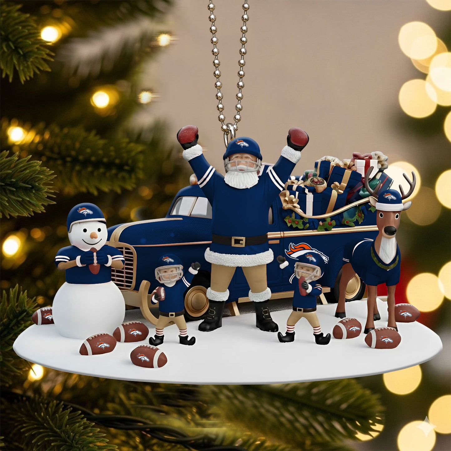 Premium NFL DEN Christmas Tree Ornament V3 NMD NHM