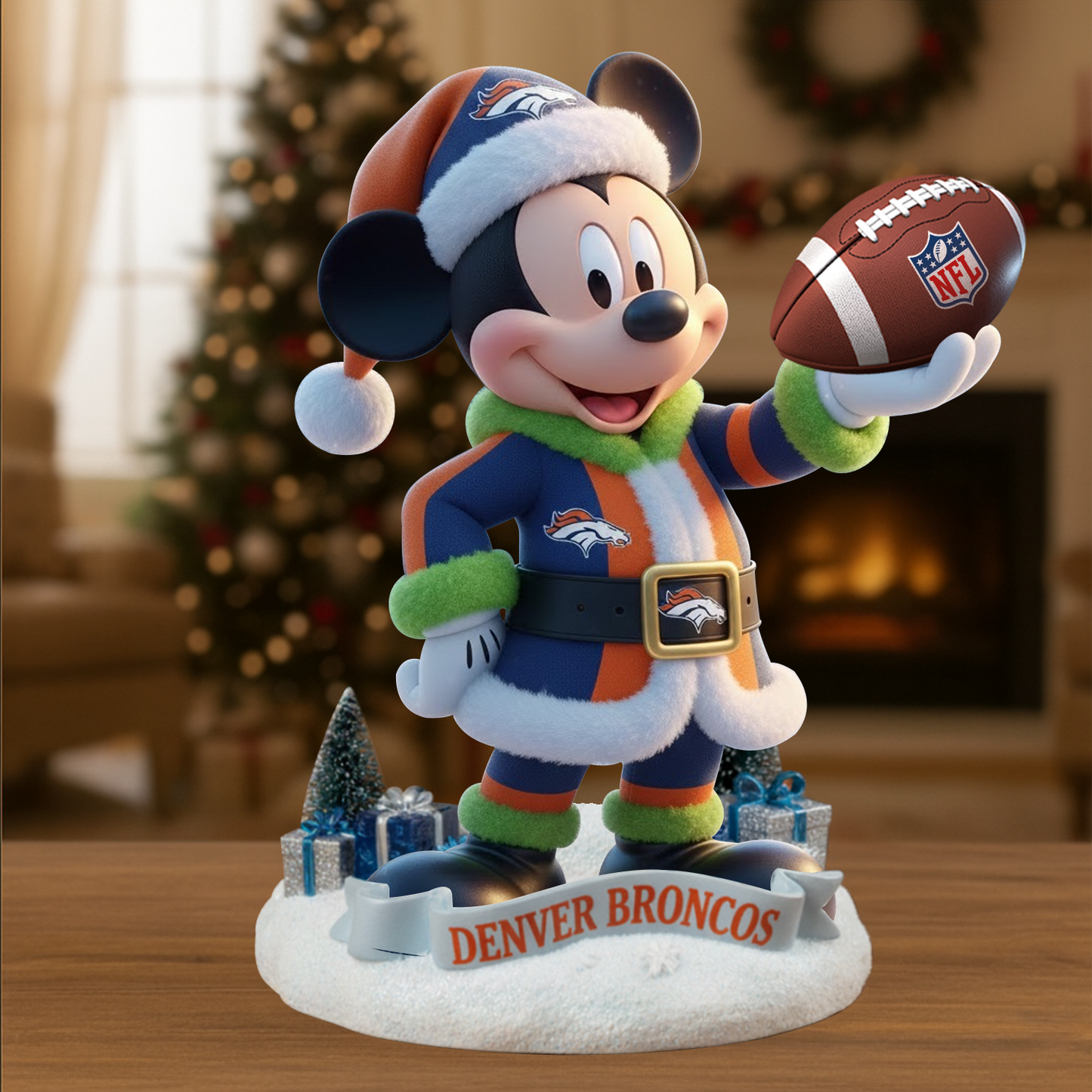 Premium NFL DEN x MIC Christmas Arcylic Plaque DATND TANTD