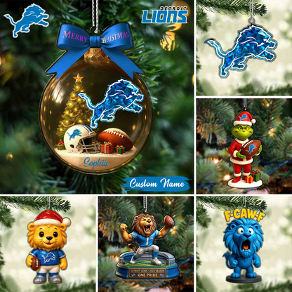 Premium NFL DET Chrismast Ornament V4 NMD TTV