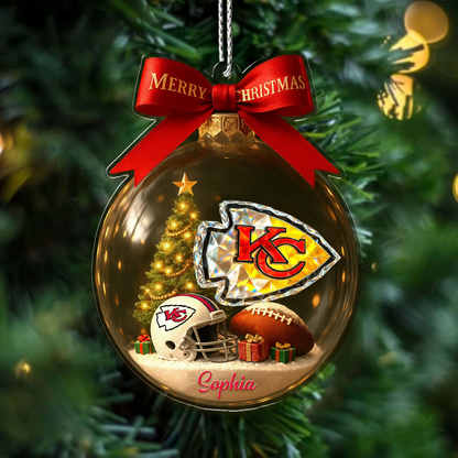 Premium NFL KC Chrismast Ornament V4 NMD TTV
