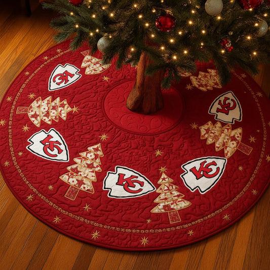 Premium NFL KC Chrismast Tree Skirt V2 NMD NHM
