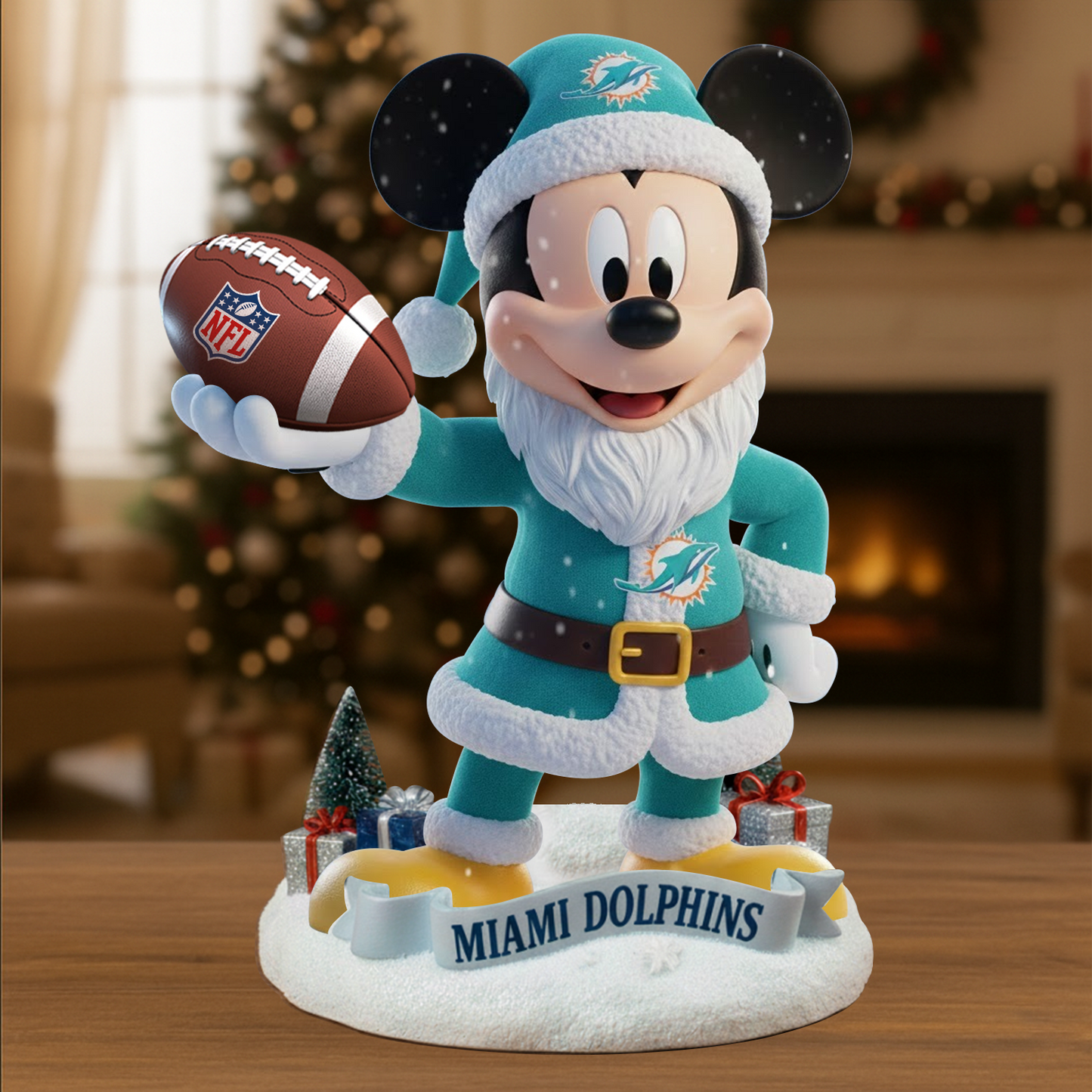 Premium NFL MIA x MIC Christmas Arcylic Plaque DATND TANTD