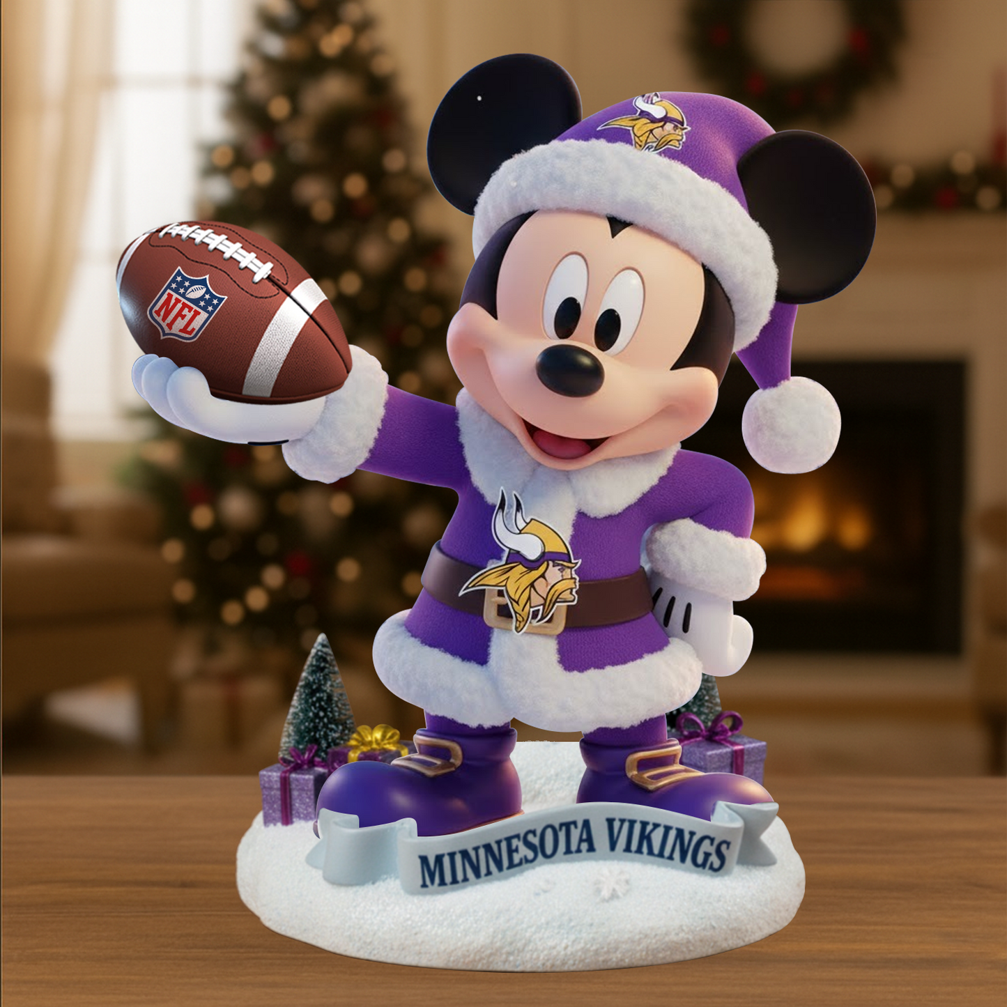 Premium NFL MIN x MIC Christmas Arcylic Plaque DATND TANTD