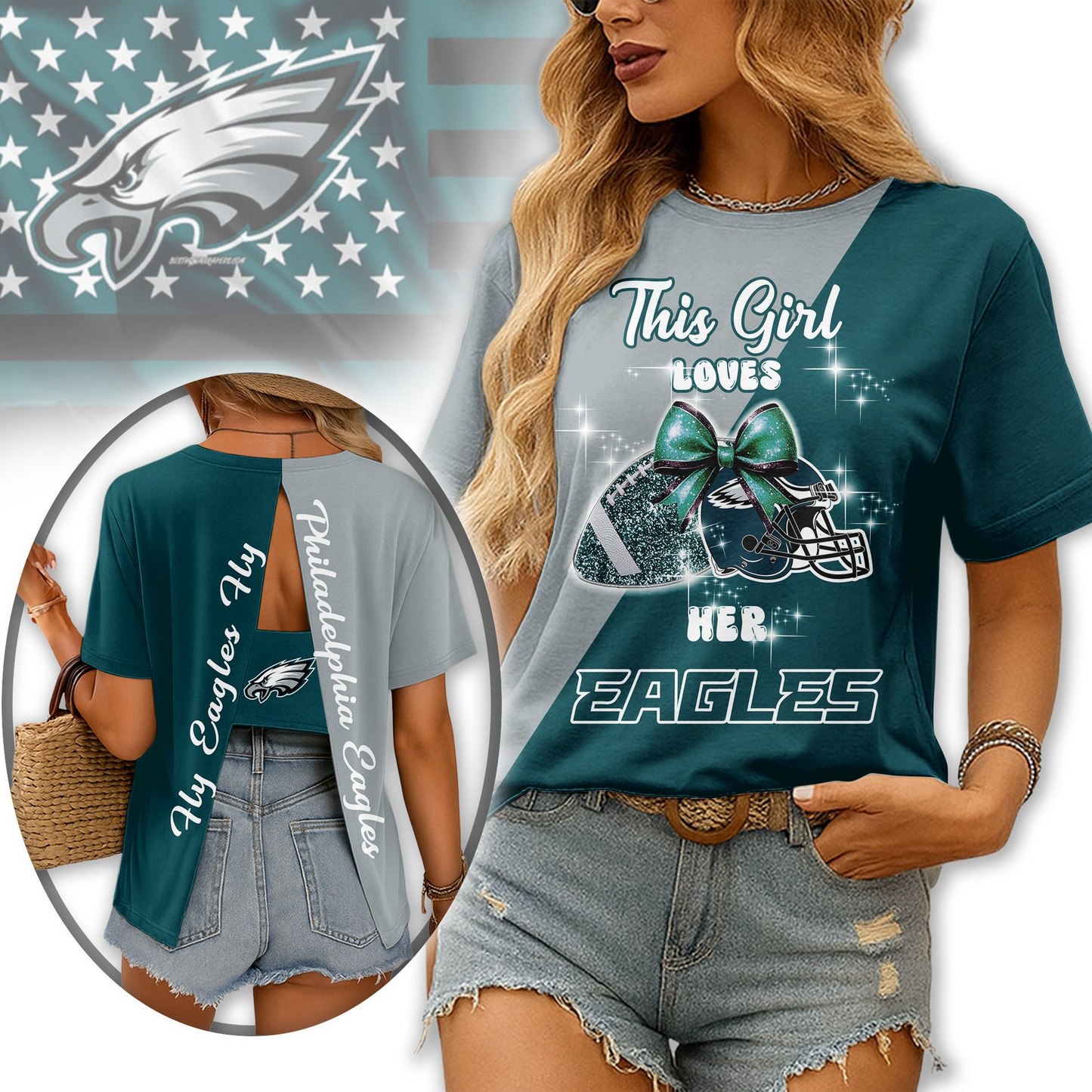 Premium NFL PHIL  x Back Slit Short Sleeve NDT NHM