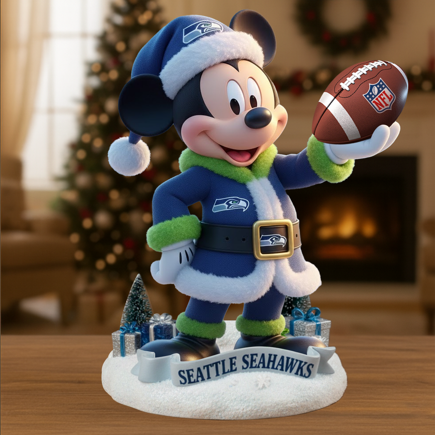 Premium NFL SEA x MIC Christmas Arcylic Plaque DATND TANTD