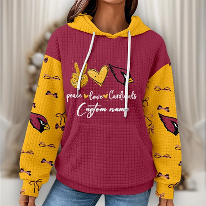 Premium NFL X ARI Women's Waffle Hoodie NDT NHM