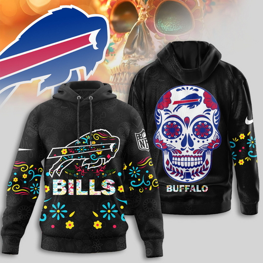 Premium NFL X BUF  Dia de los Muertos Limited Editions Hoodie NDT NHM