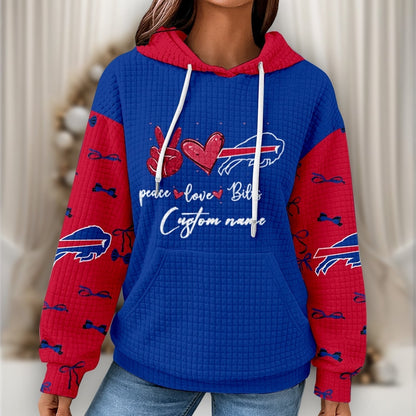 Premium NFL X BUF Women's Waffle Hoodie NDT NHM