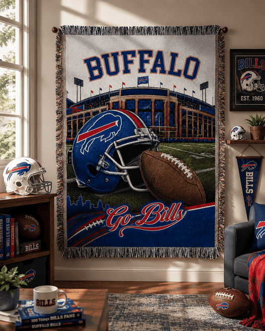 Premium NFL X BUF Woven Blanket Limited Edtions NDT LVH 300526
