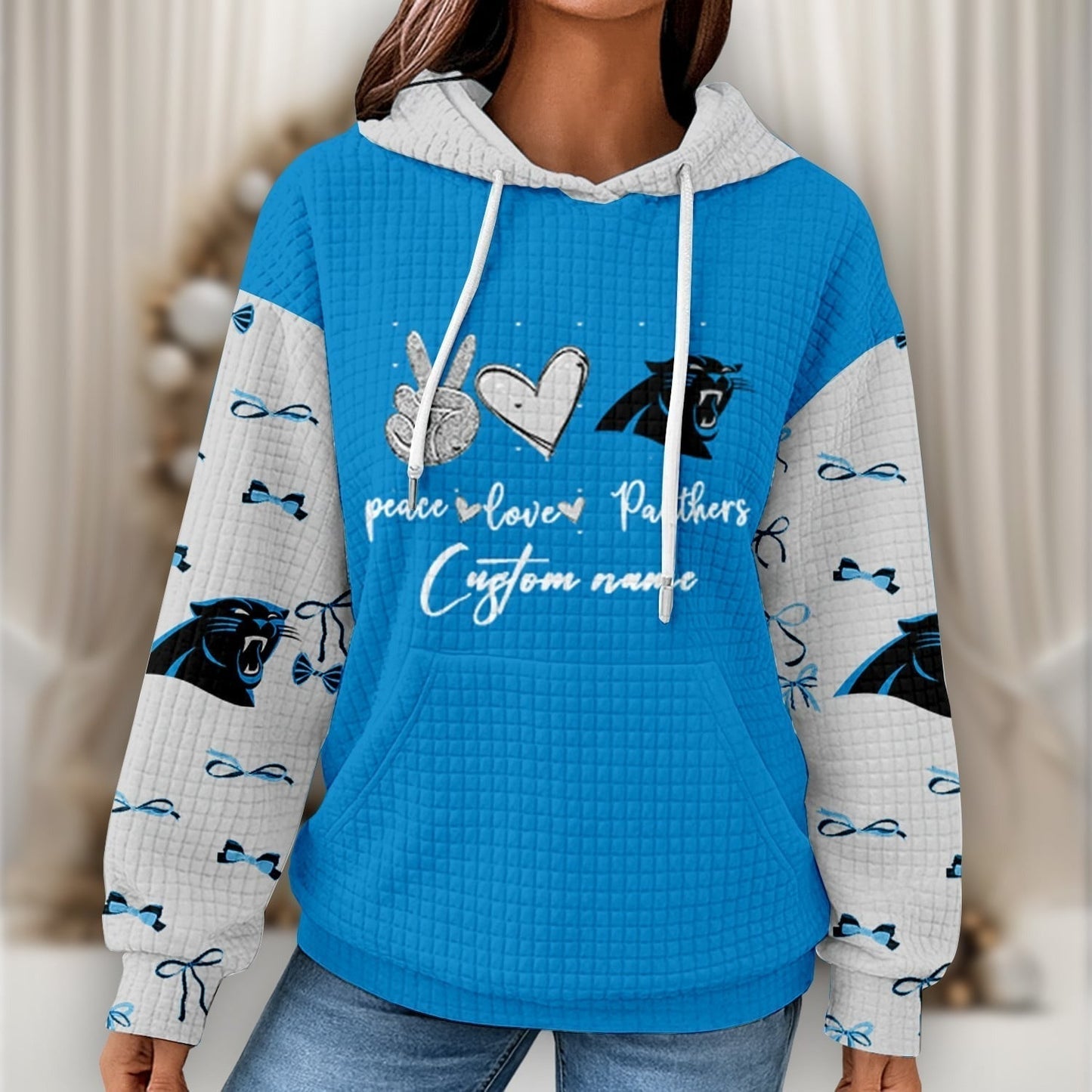 Premium NFL X CAR Women's Waffle Hoodie NDT NHM