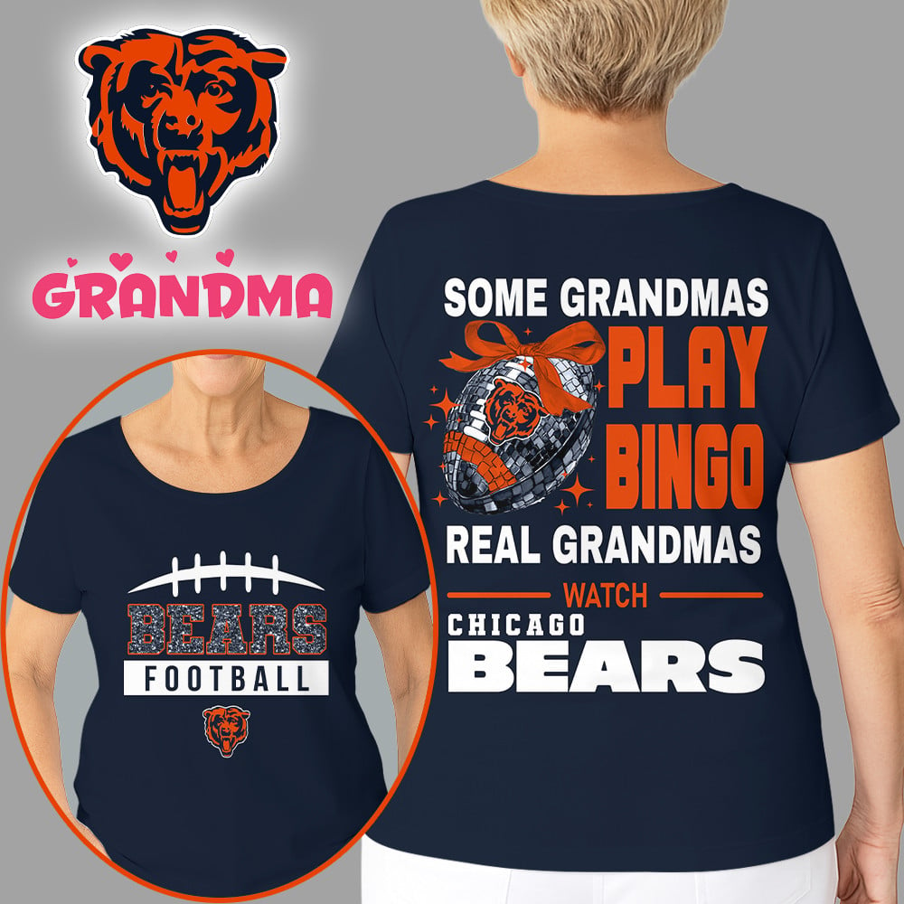 Premium NFL X CHI Football Grandmas Fan 3D SHIRT  NDT NHM