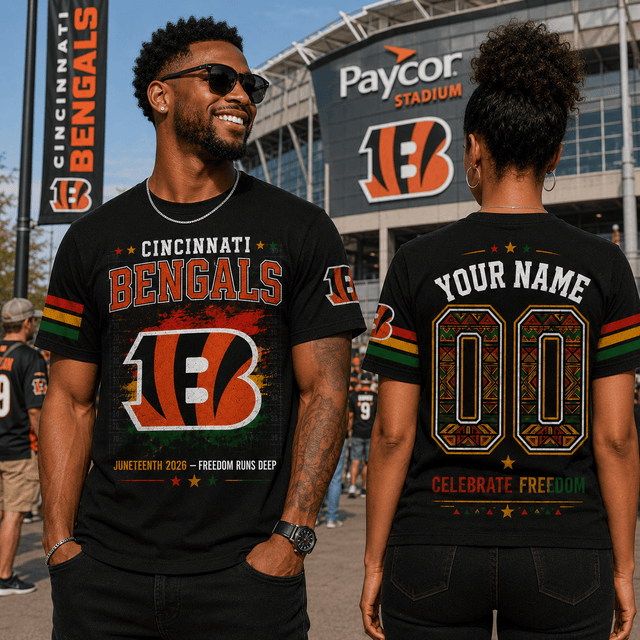 Premium NFL  X CIN Juneteenth 2026  Shirt Personalized Gift For Fan NDT VHM 090626