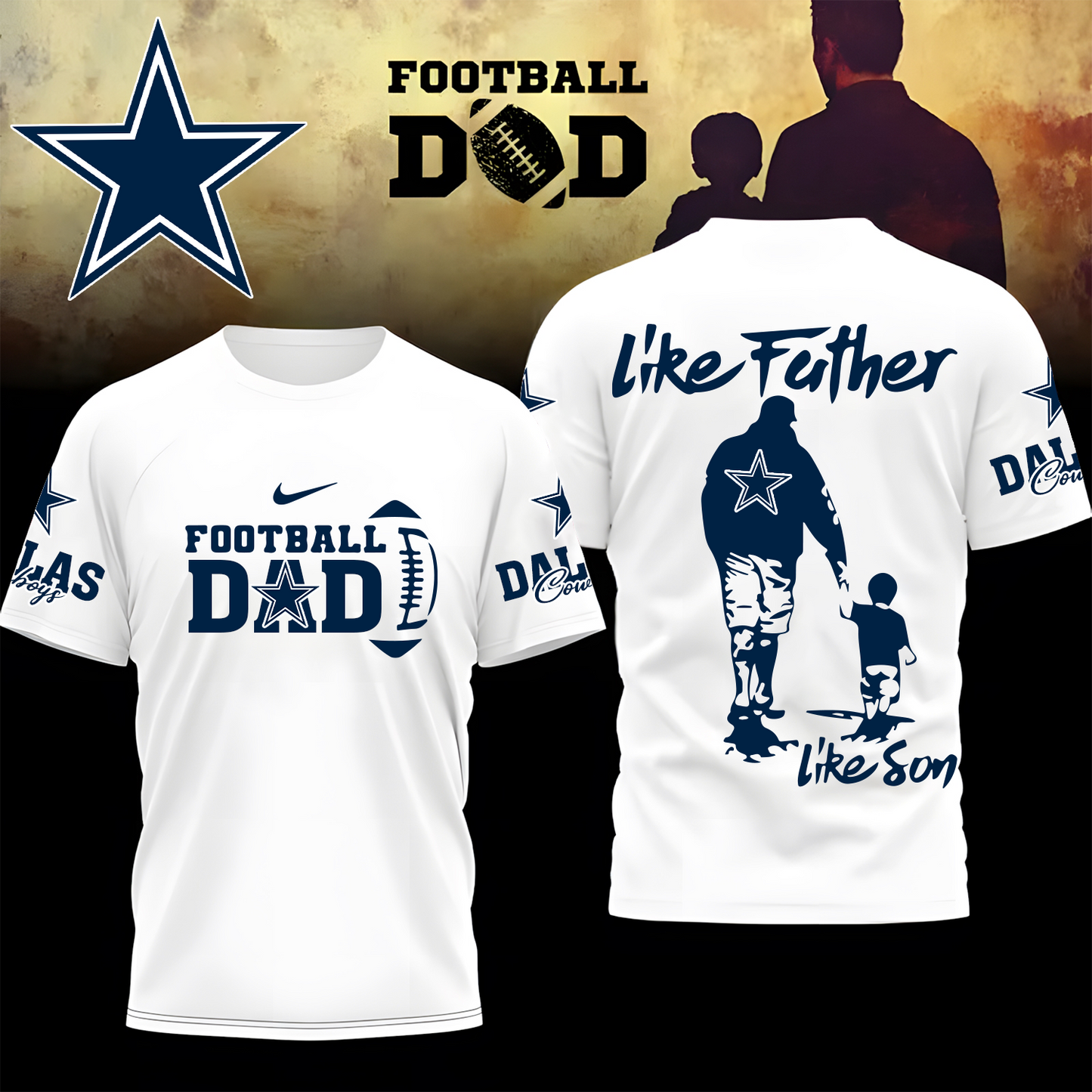 Premium NFL X DAL Like Father Like Son Shirt NDT TDT