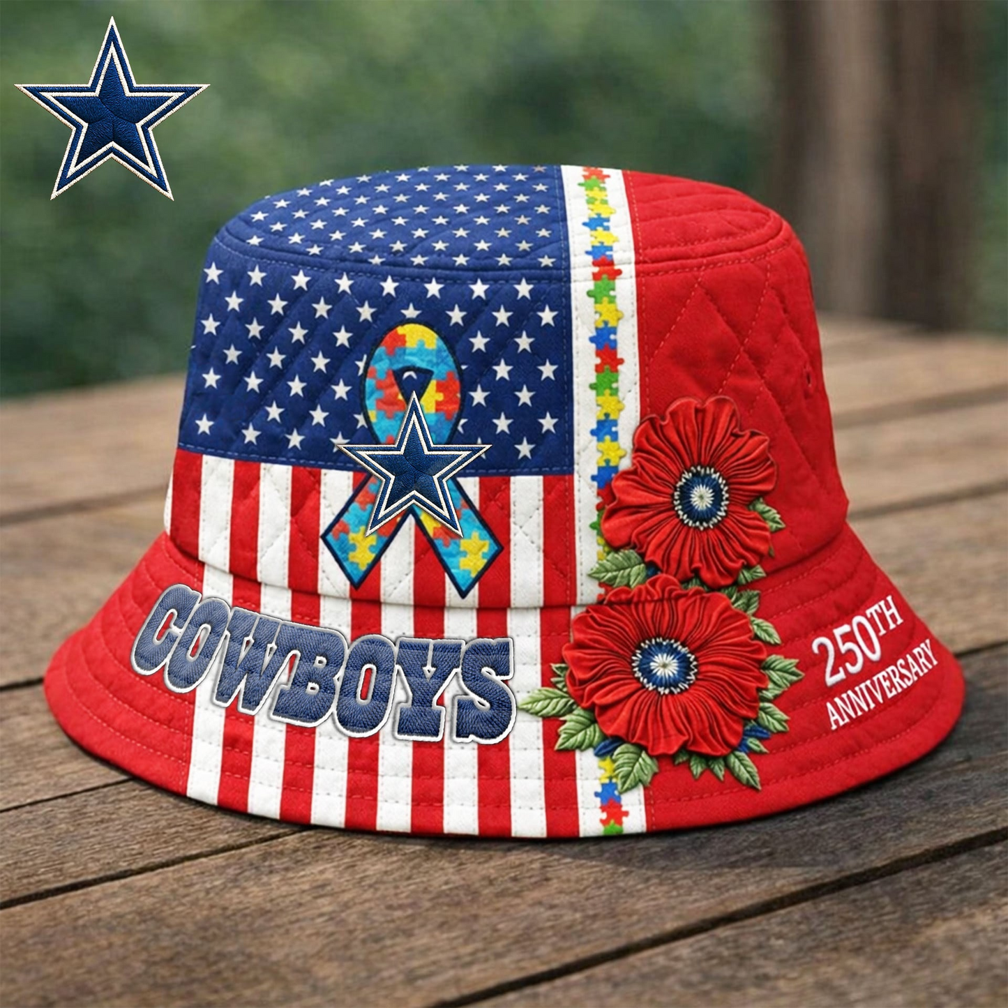 Premium NFL X DC Autism 250th Anniversary Bucket Hat  NDT VHM