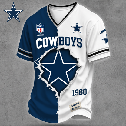 Premium NFL X DC Game Day Streetwear V-neck  Shirt NDT VHM 040626