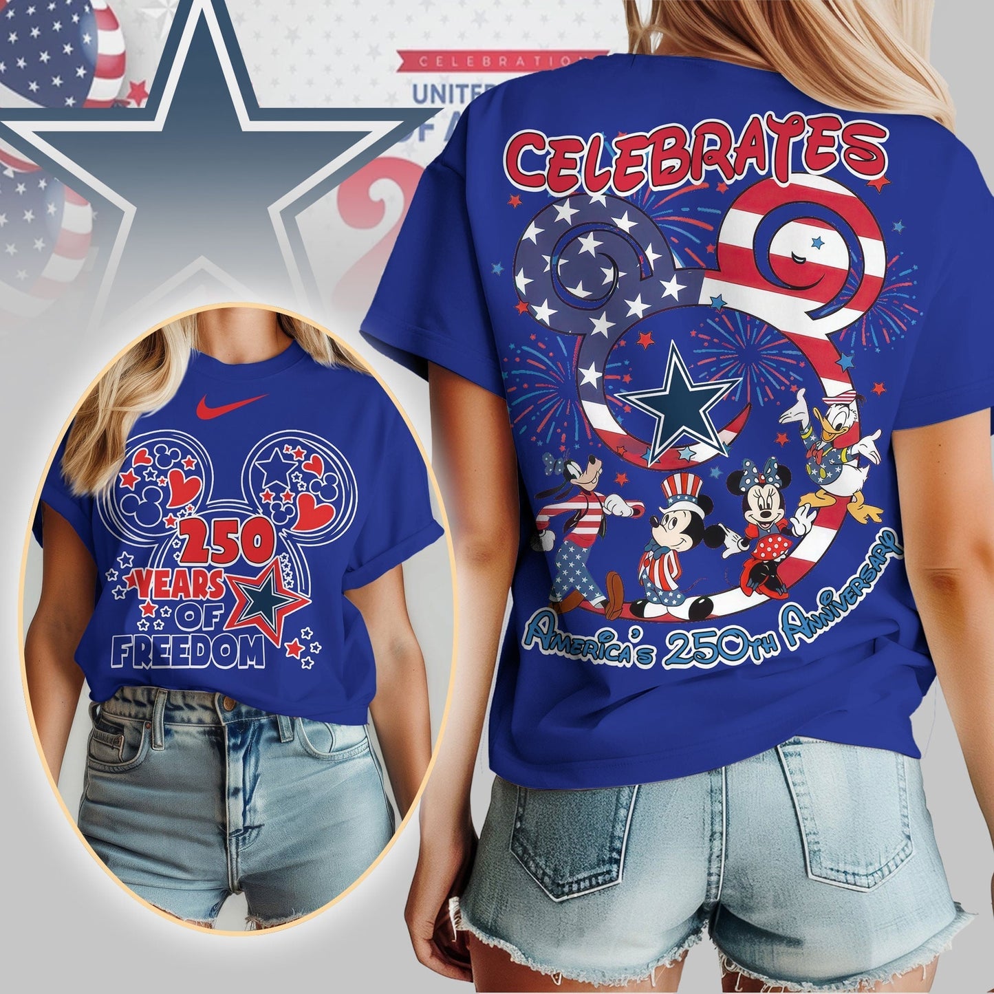 Premium NFL X DC Mouse  Celebrates America 250th Anniversary Women Shirt NDT LVH