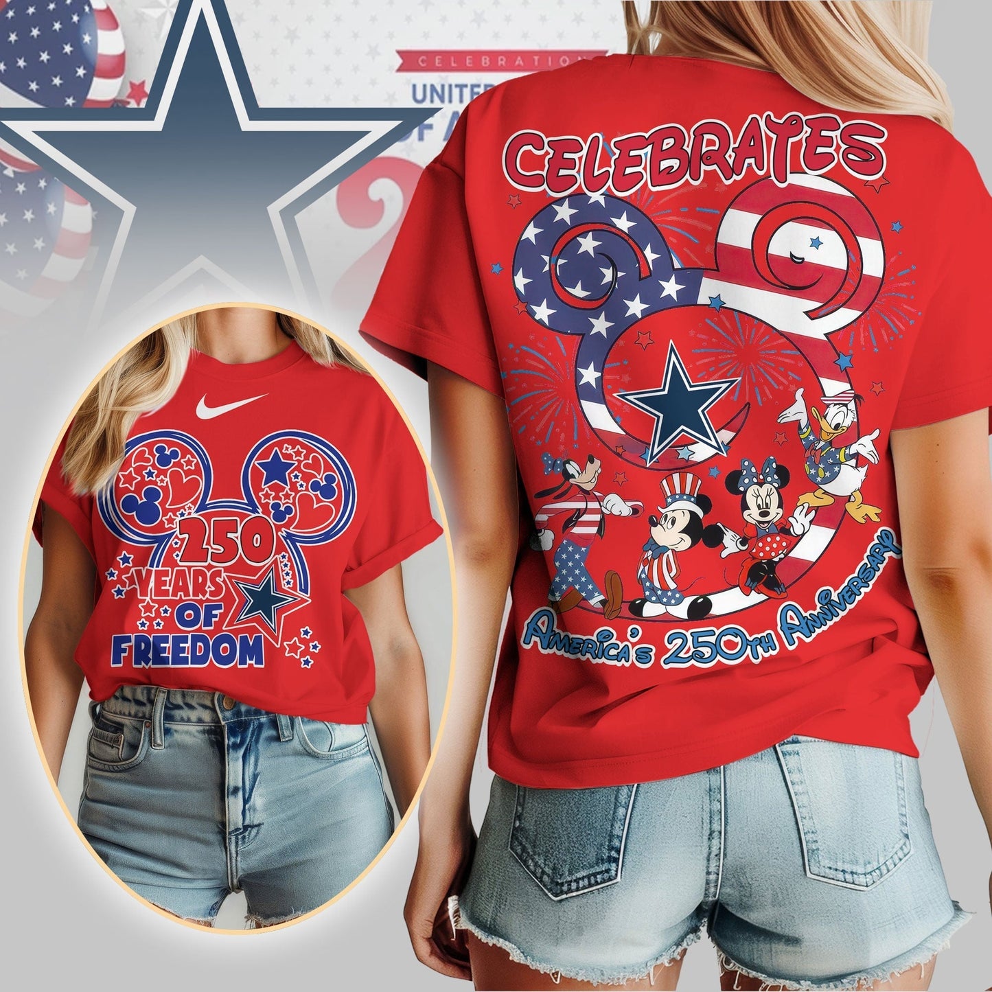 Premium NFL X DC Mouse  Celebrates America 250th Anniversary Women Shirt NDT LVH