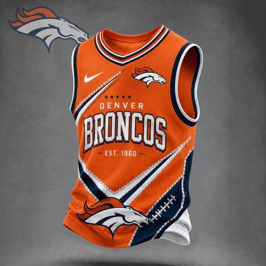 Premium NFL X DEN Game Day V-neck Tank Top Shirt NDT NHM 030626