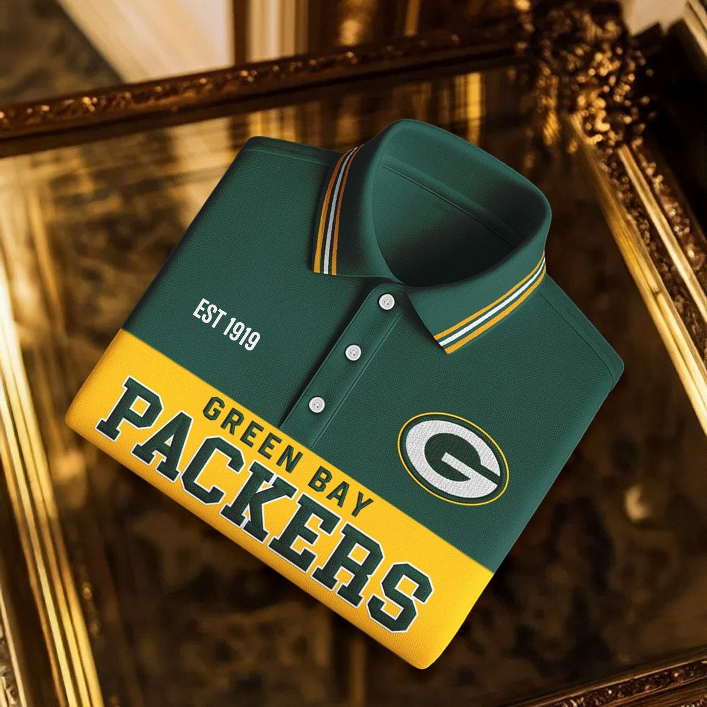 Premium NFL X GB Classic Long sleeve Polo Shirt NDT NHM