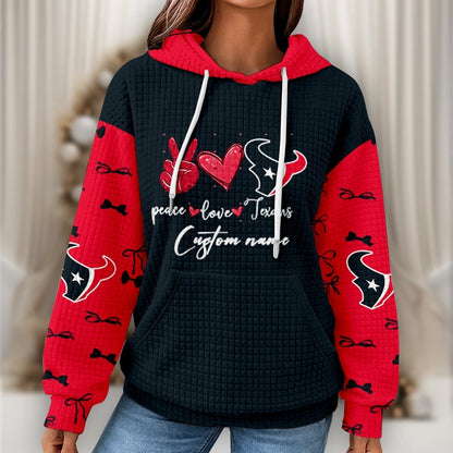 Premium NFL X HOU Women's Waffle Hoodie NDT NHM