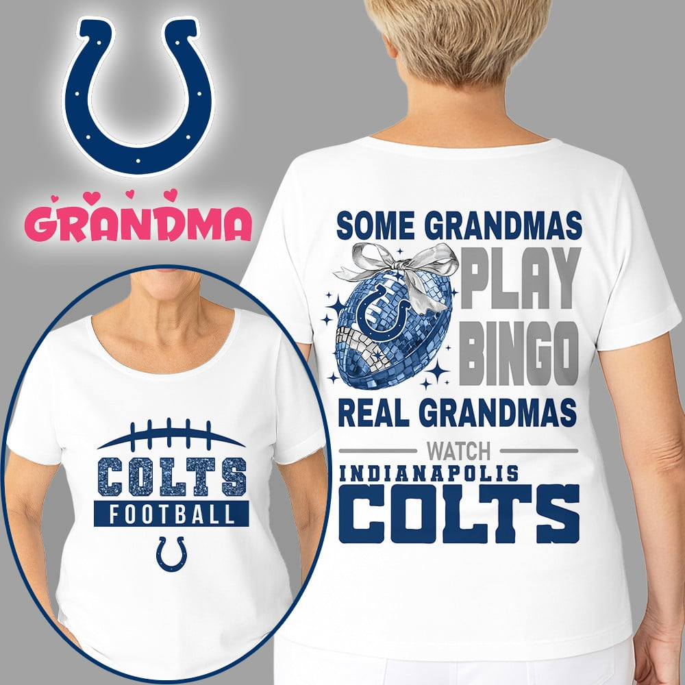 Premium NFL X IND Football Grandmas Fan 3D SHIRT  NDT NHM