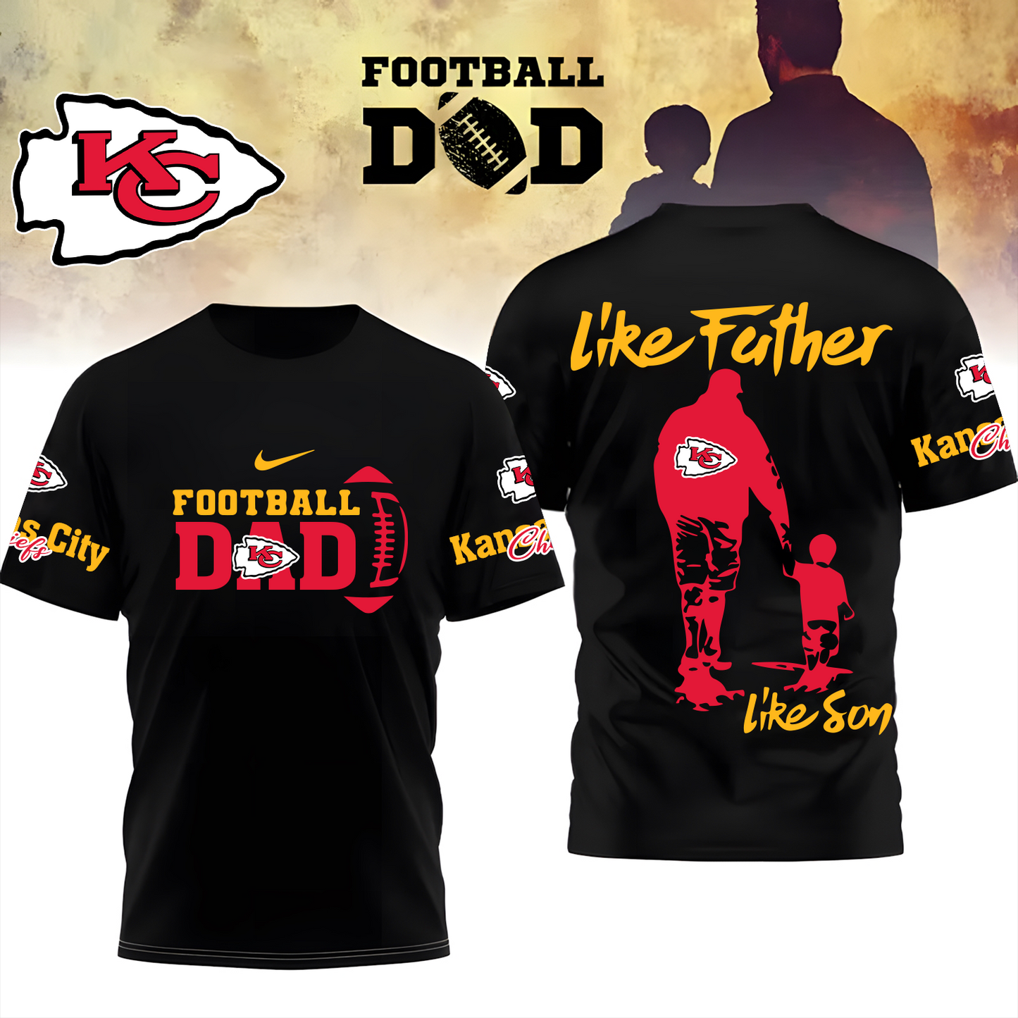 Premium NFL X KCC Like Father Like Son Shirt NDT TDT