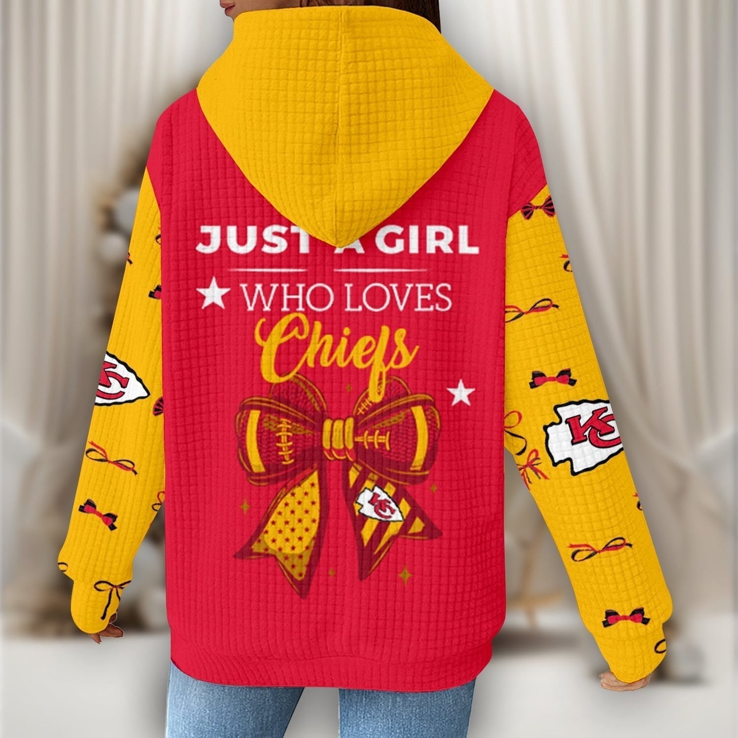 Premium NFL X KCC Women's Waffle Hoodie NDT NHM