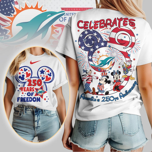 Premium NFL X MD Mouse  Celebrates America 250th Anniversary Women Shirt NDT LVH