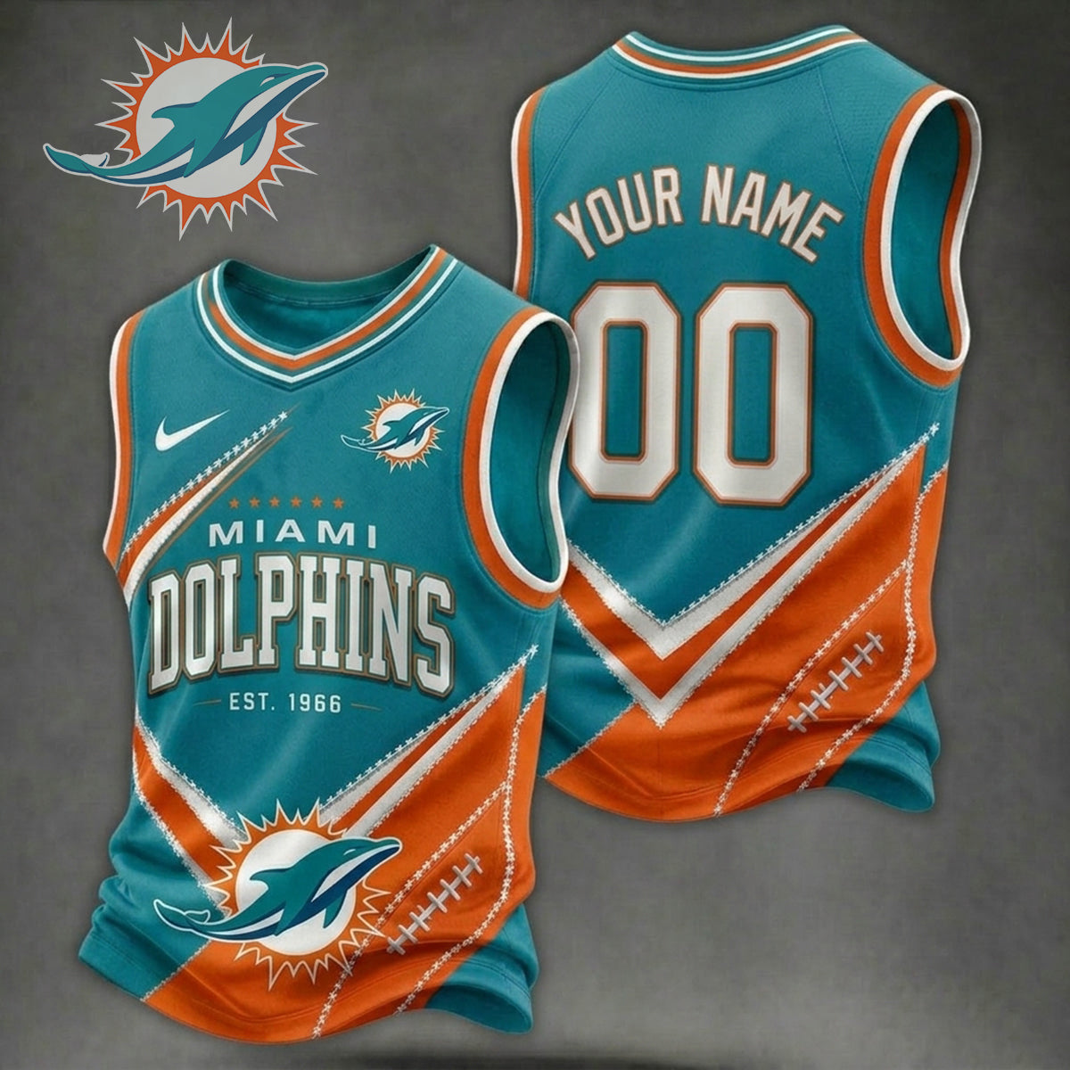 Premium NFL X MIA Game Day V-neck Tank Top Shirt V33 NDT NHM 080626