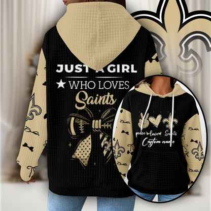 Premium NFL X NO Women's Waffle Hoodie NDT NHM
